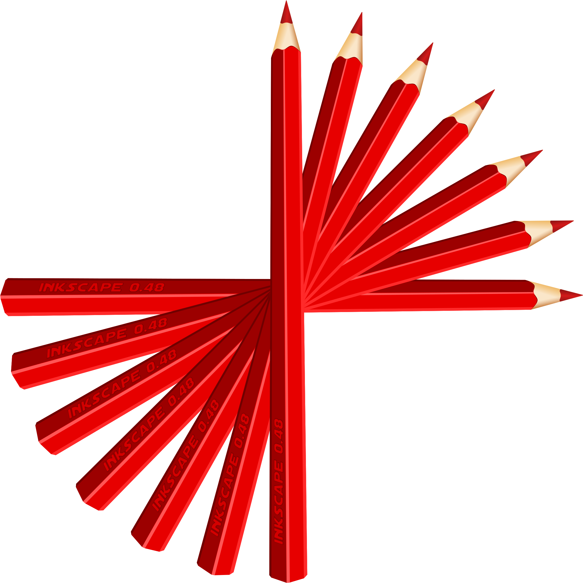Red Pencils Clip Art Download - Red Pencils Clipart (2400x2400)