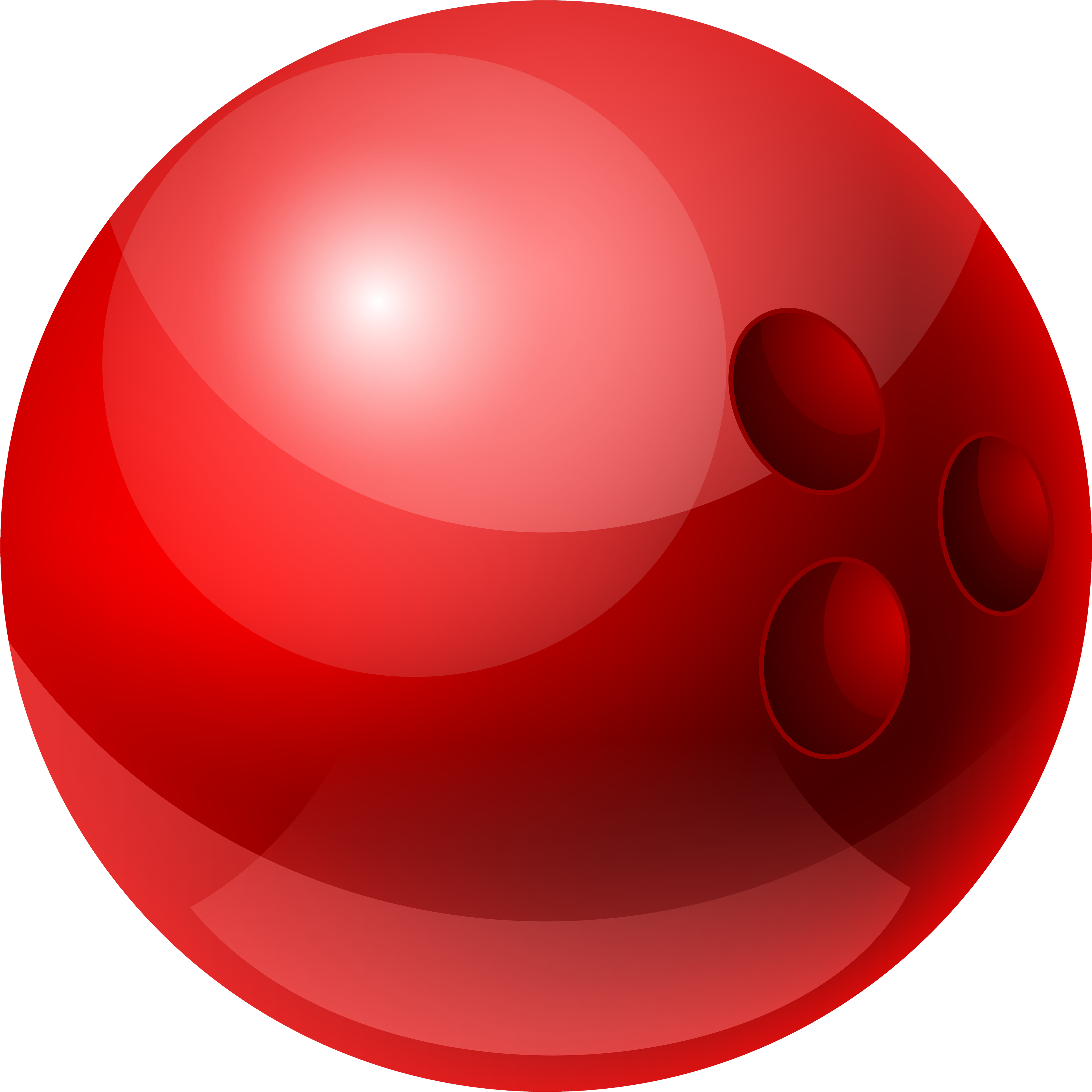 Bowling Ball Clipart - Red Bowling Ball Png (4000x4000)