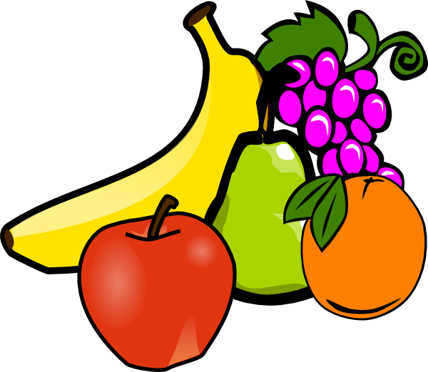 Food Clip Art Images - Fruits And Vegetables Clipart (600x522)