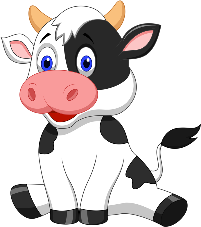 Cow Clipart Transparent Background Pencil And In Color - Baby Cows Clipart (692x781)