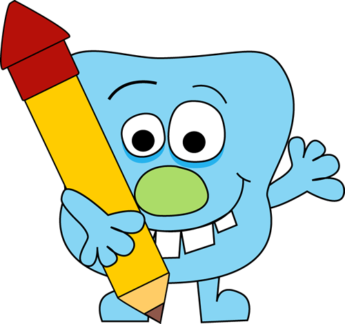 Monster And Pencil - Cartoon (500x470)