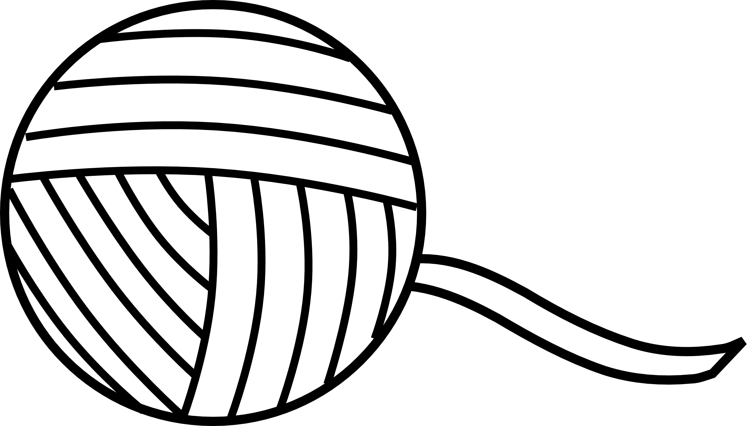 Ball Of Yarn Clipart (2555x1456)
