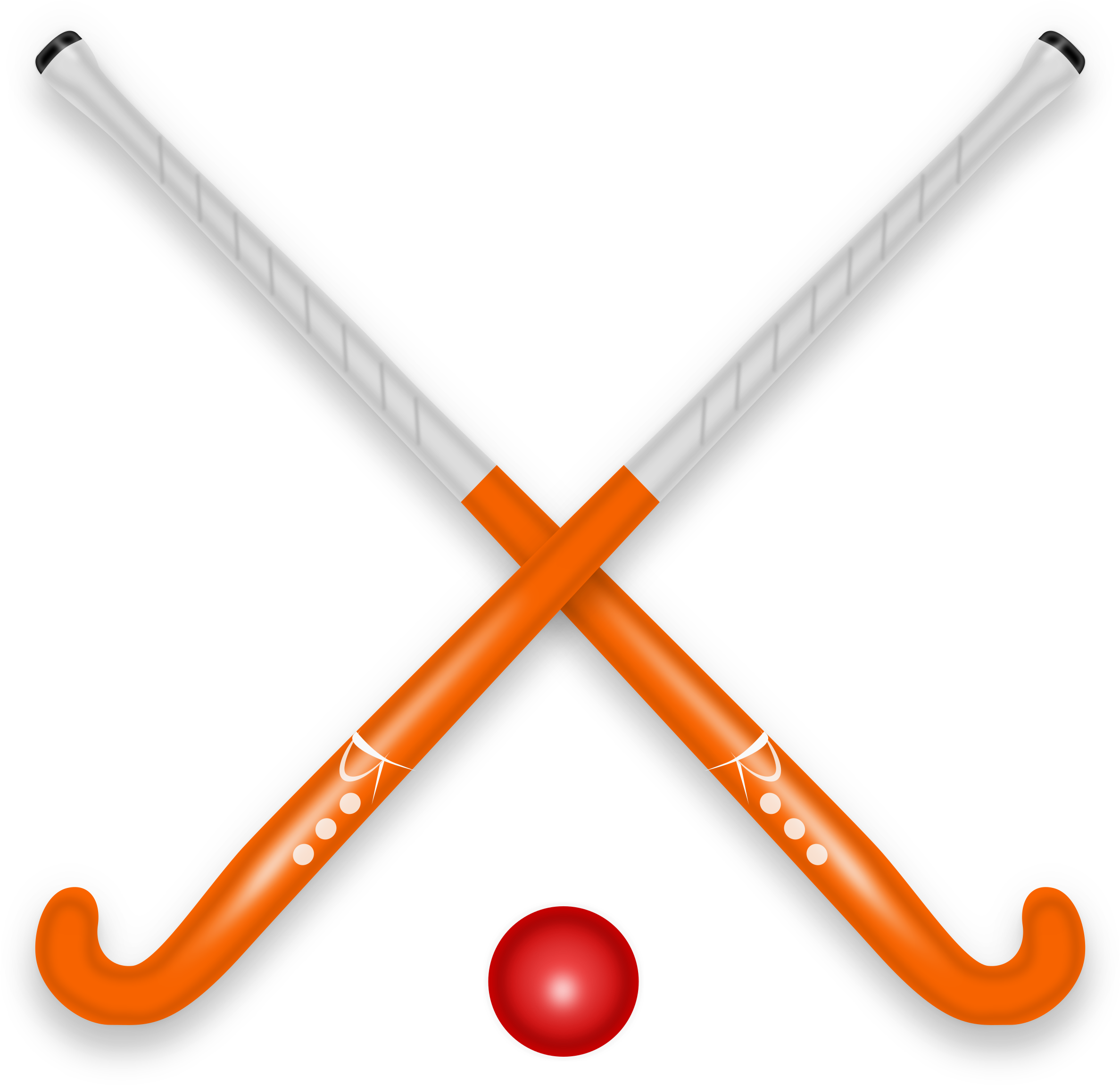Ball Hockey Clipart - Field Hockey Stick And Ball (2400x2336)