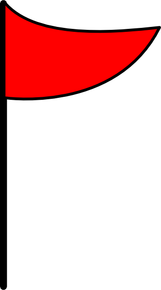 Golf Flag Clip Art Black And White Free Clipart - Flag Clipart (330x593)