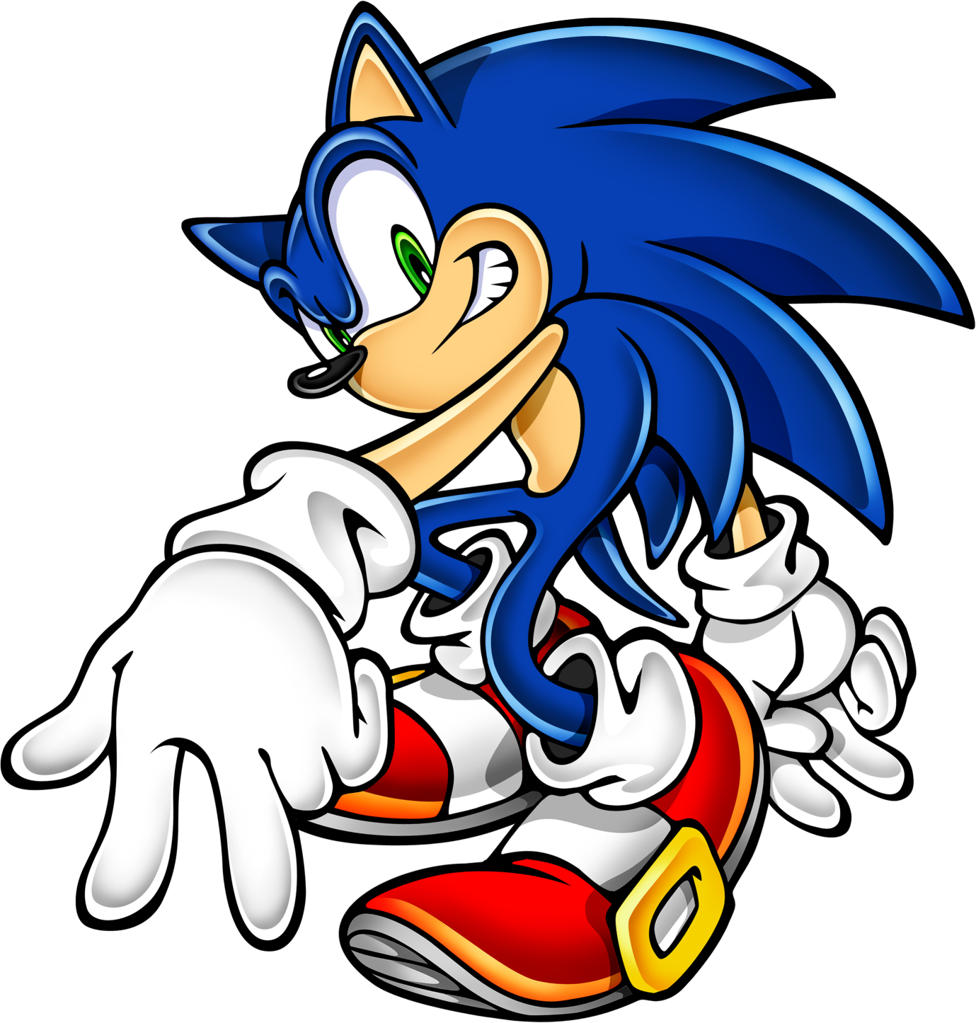 Sonic Art Assets Dvd Shadow The Hedgehog 4 Clipart - Sonic The Hedgehog Png (1379x1445)