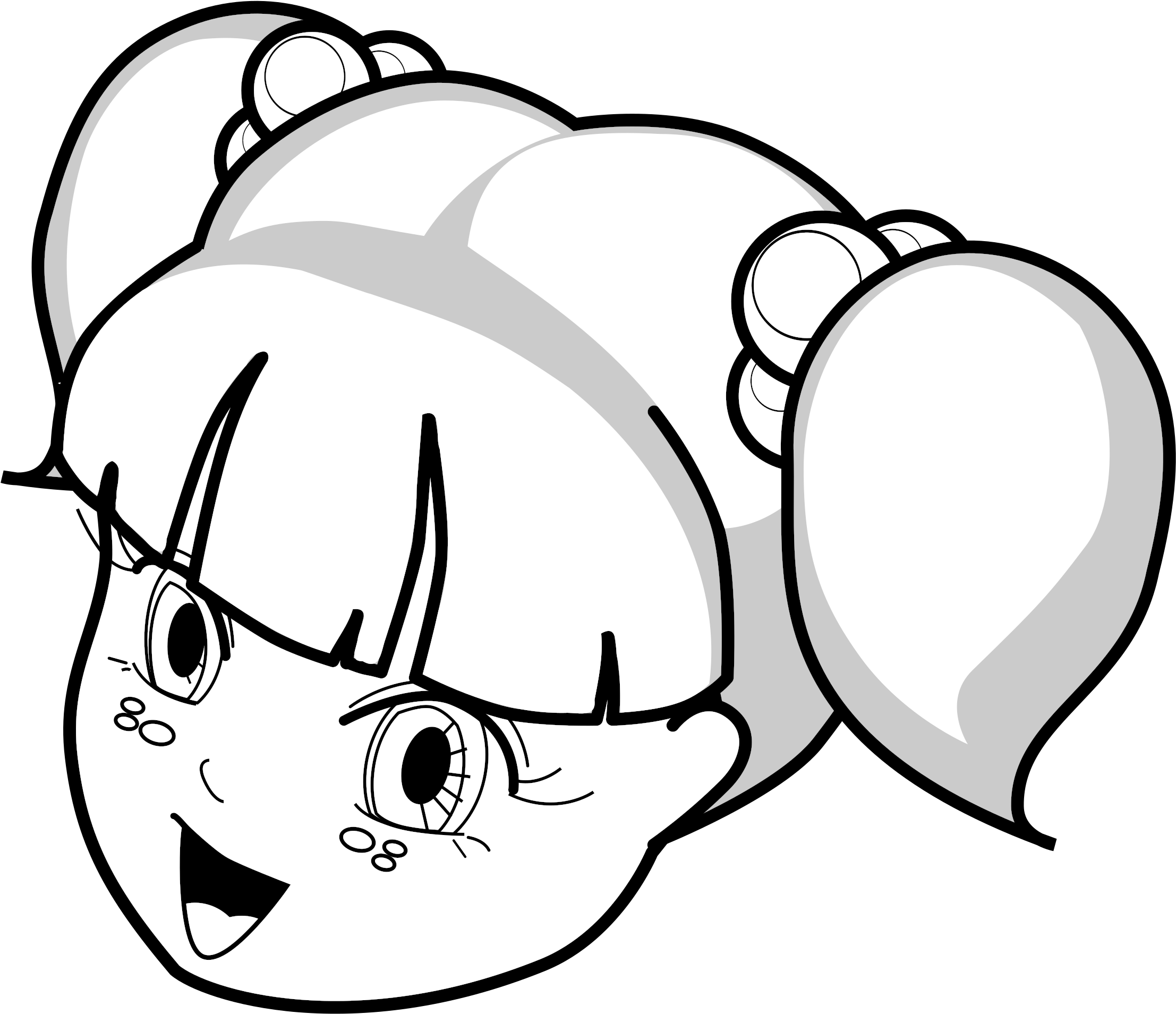 Clipart - - Best Gift - Anime Girl Outline Hoodie/t-shirt/mug Black/navy/pink/white (2400x2100)