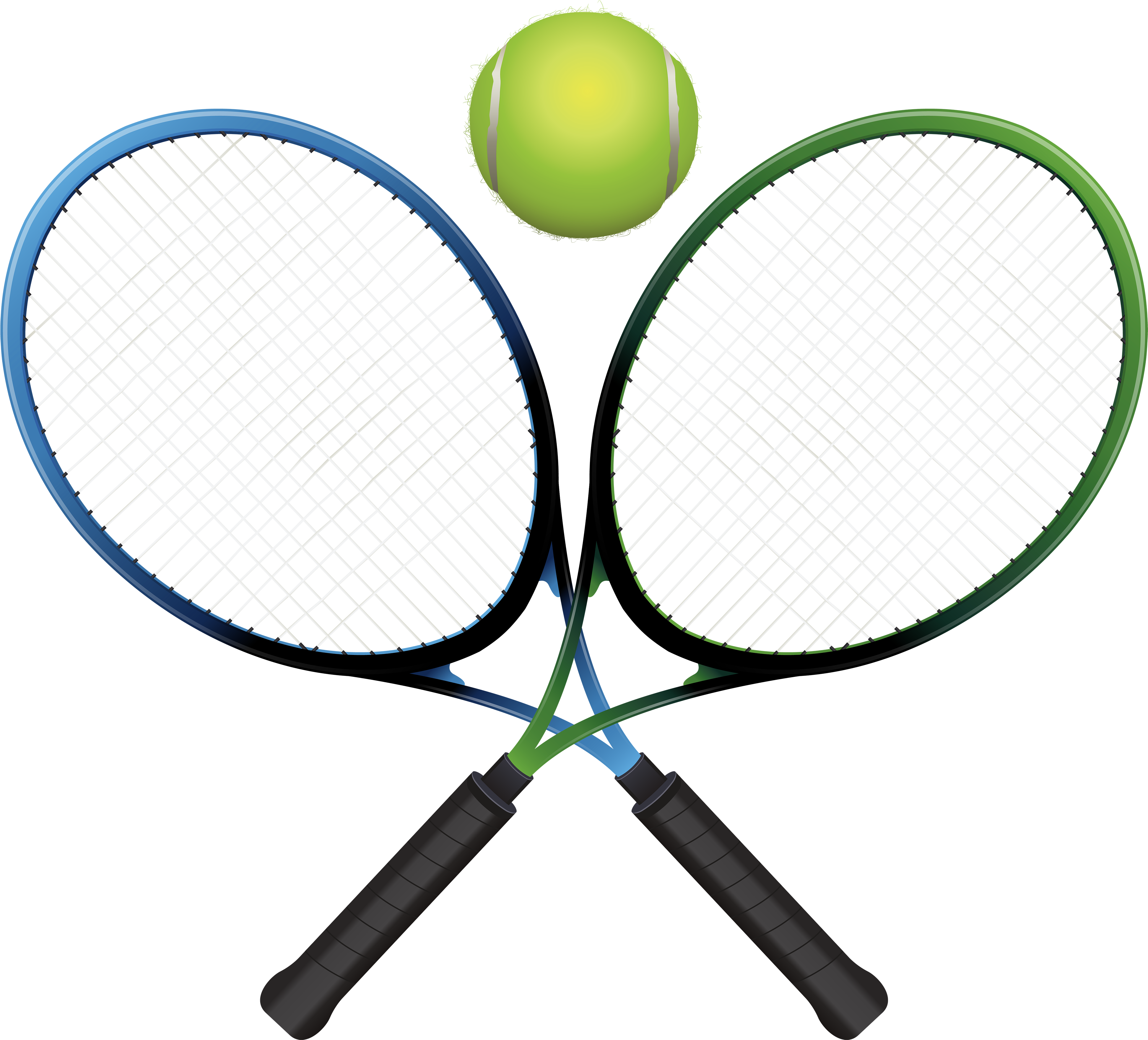 Tennis Rackets And Ball Png Clipart - Racket (4000x3559)