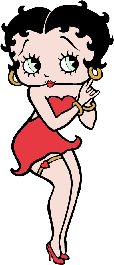 Betty Boop Clip Art - Betty Boop Coloring Page (420x926)