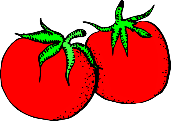 Tomato Clipart Cartoon - Fruit And Vegetable Clip Art (600x427)