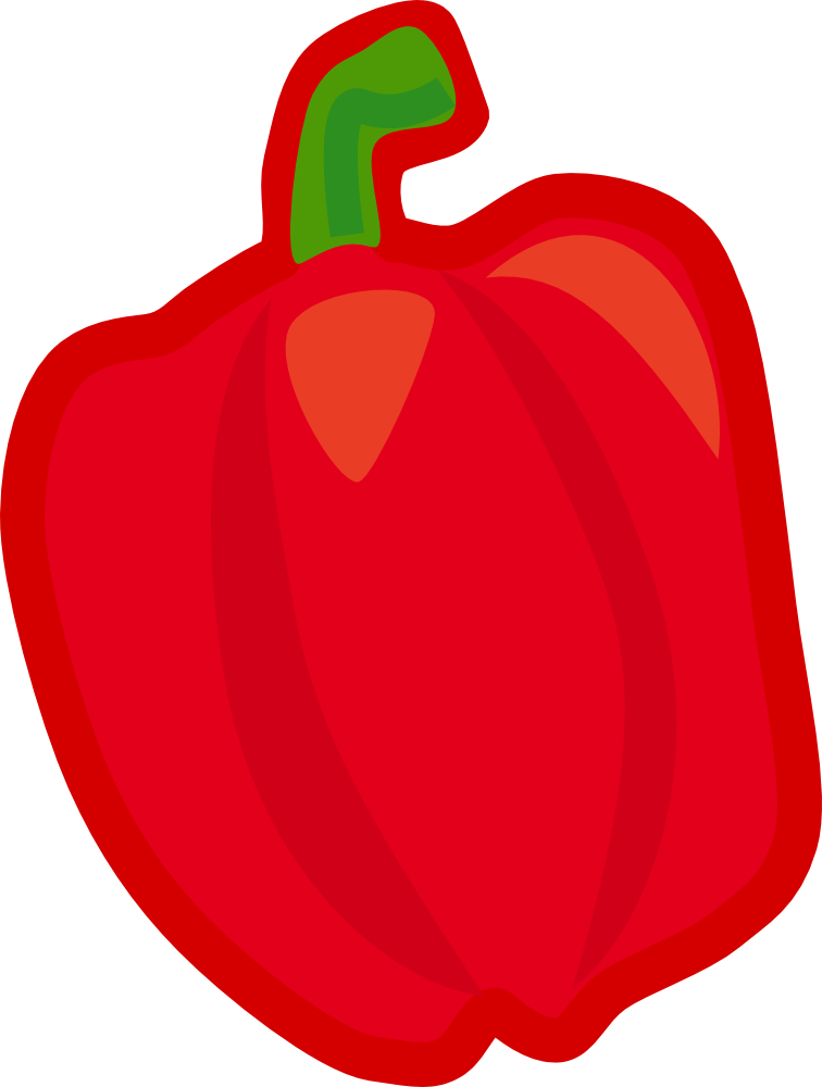Onlinelabels Clip Art - Red Fruits And Vegetables Clipart (756x1000)