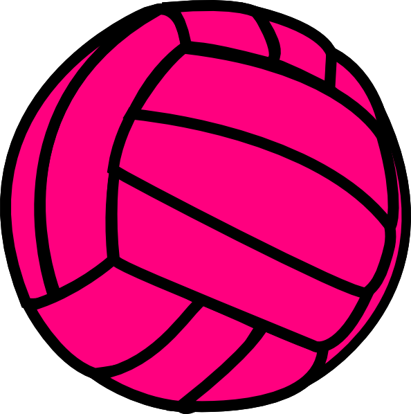 Pink Volleyball Clip Art - Pink Volleyball Clip Art (594x598)