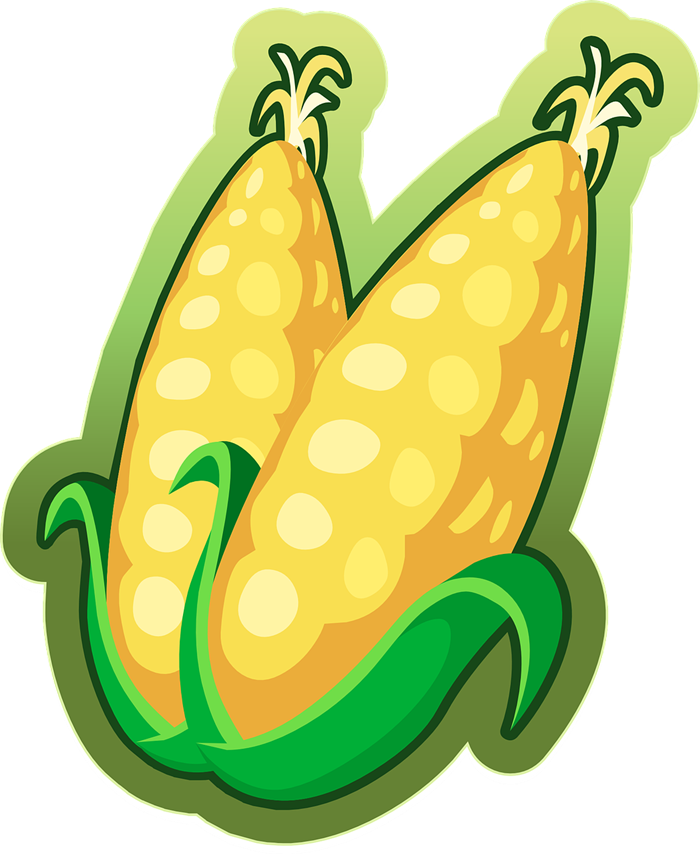 Korn Clipart Leafy Vegetable - ข้าวโพด การ์ตูน Png (700x854)