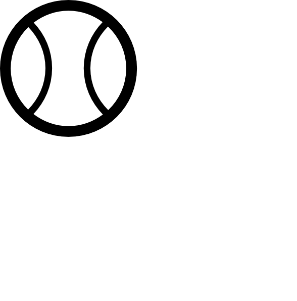Tennis Ball Clip Art - Simple Tennis Ball Clipart (588x596)