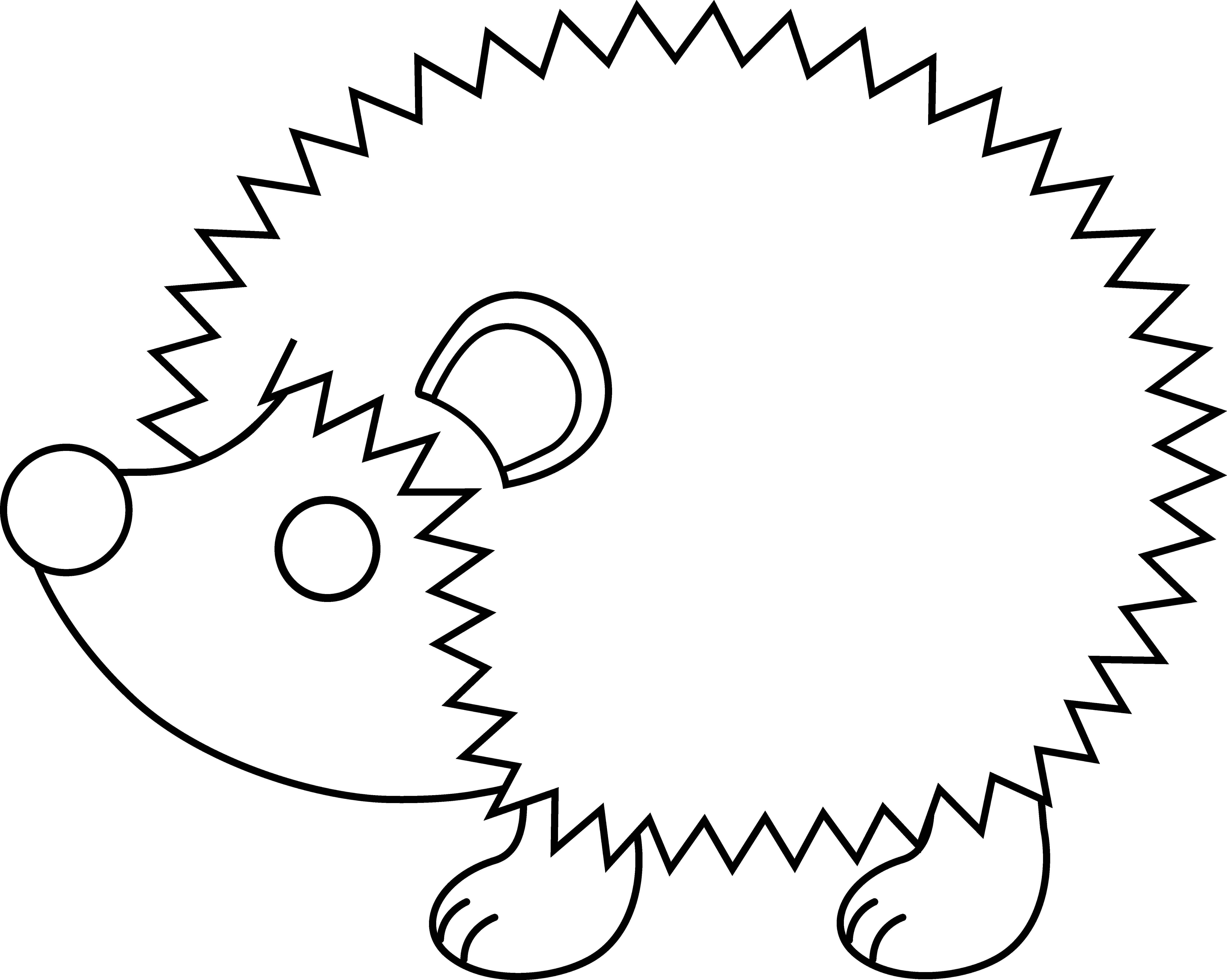 Hedgehog Line Art Preschoolers Pinterest Hedgehogs - Hedgehog Pictures To Colour (6495x5190)