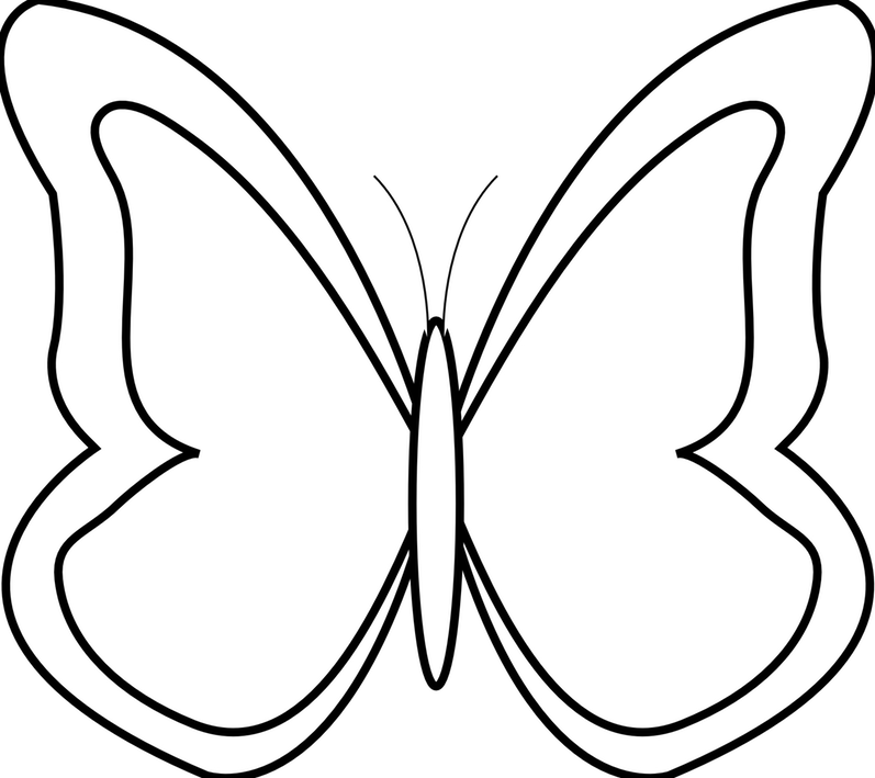 Google Images Clip Art Free Of Fish - Butterfly Black And White Clip Art (797x709)