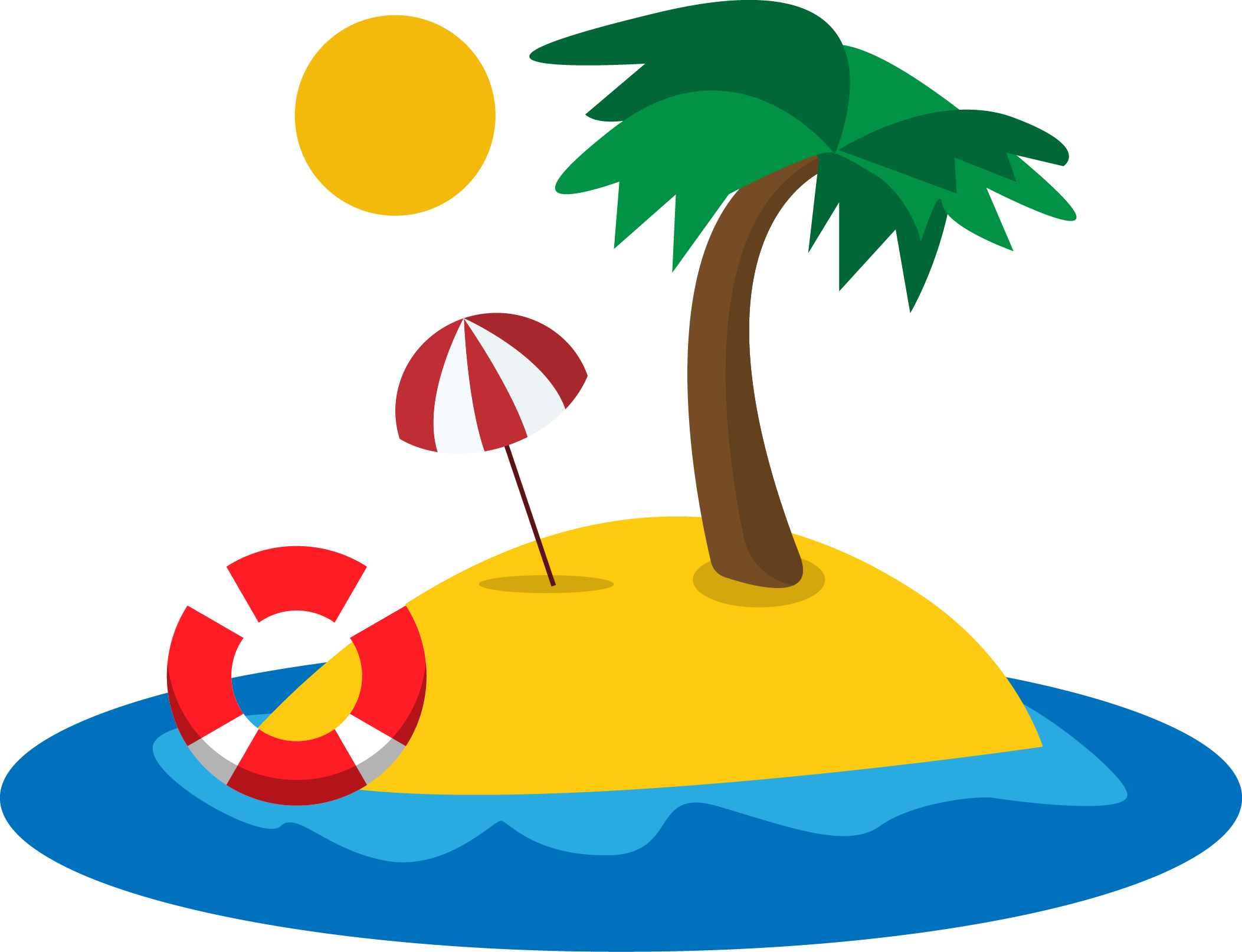 Palm Islands Tropical Islands Resort Beach Clip Art - Tropical Island Cartoon (2105x1614)