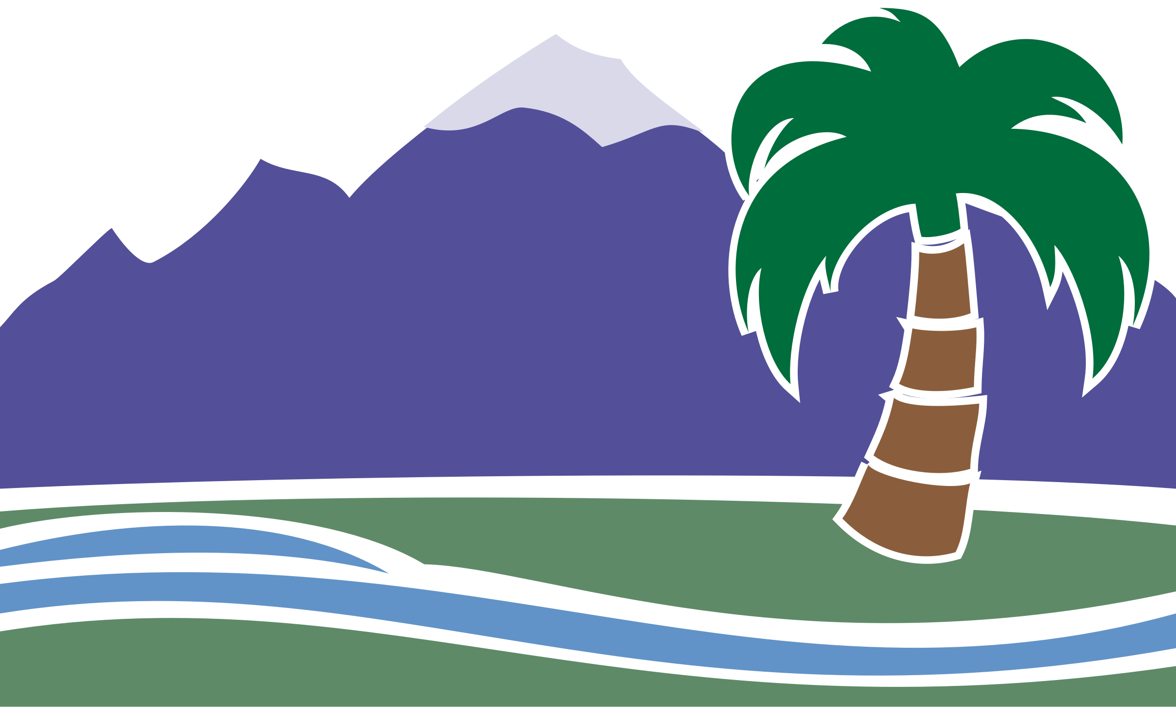 Beach Palm Tree Pictures - Oasis Clip Art (2400x1443)