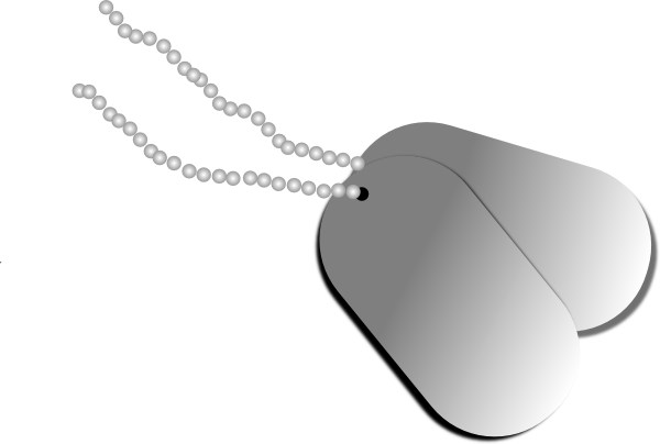 Dog Tags Clip Art At Clker Com Vector Clip Art Online - Military Dog Tags Clip Art (600x404)