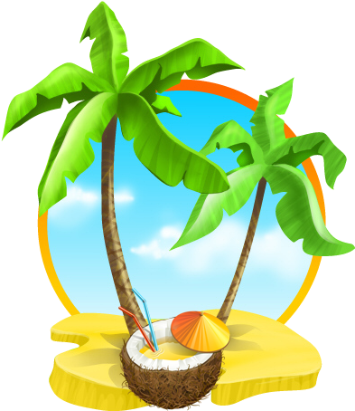 Image Is Not Available - Coconut Tree Beach Png (500x500)