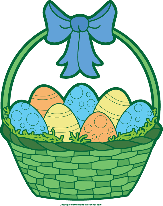 Gift Basket Easter Basket Clip Art - Clip Art (570x720)