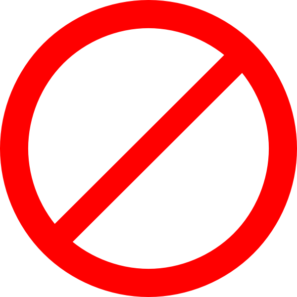 Clipart No No Sign Clip Art At Clker Vector Clip Art - Do Not Clip Art (600x600)