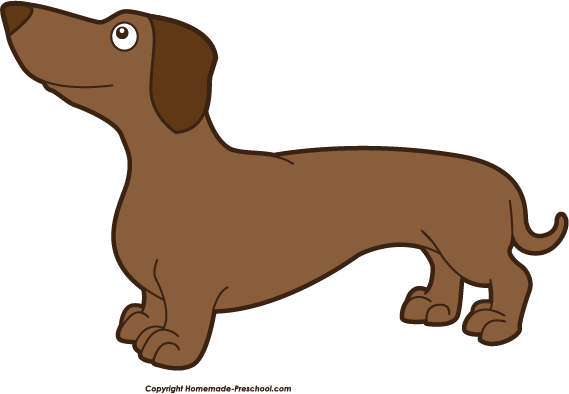 Free Wiener Dog Clipart Dachshund Download Clip Art - Weiner Dog Clipart Png (569x394)
