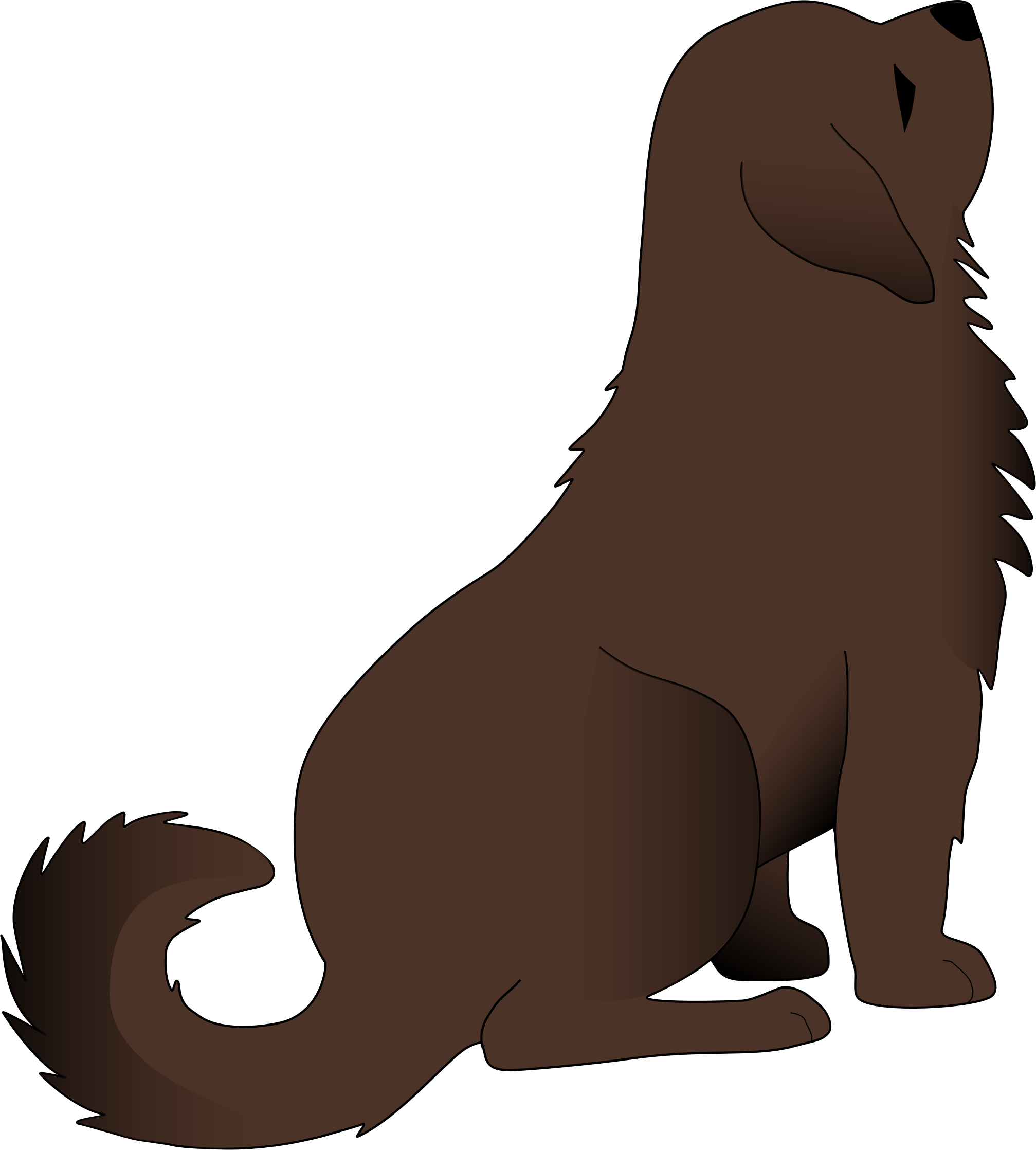 Big Dog Clip Art - Big Brown Dog Clipart (2015x2236)