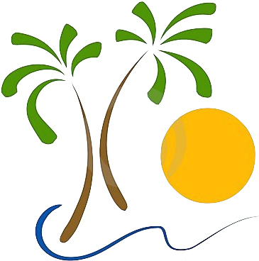 Palm Trees Beach Sun Clip Art - Clip Art (400x400)