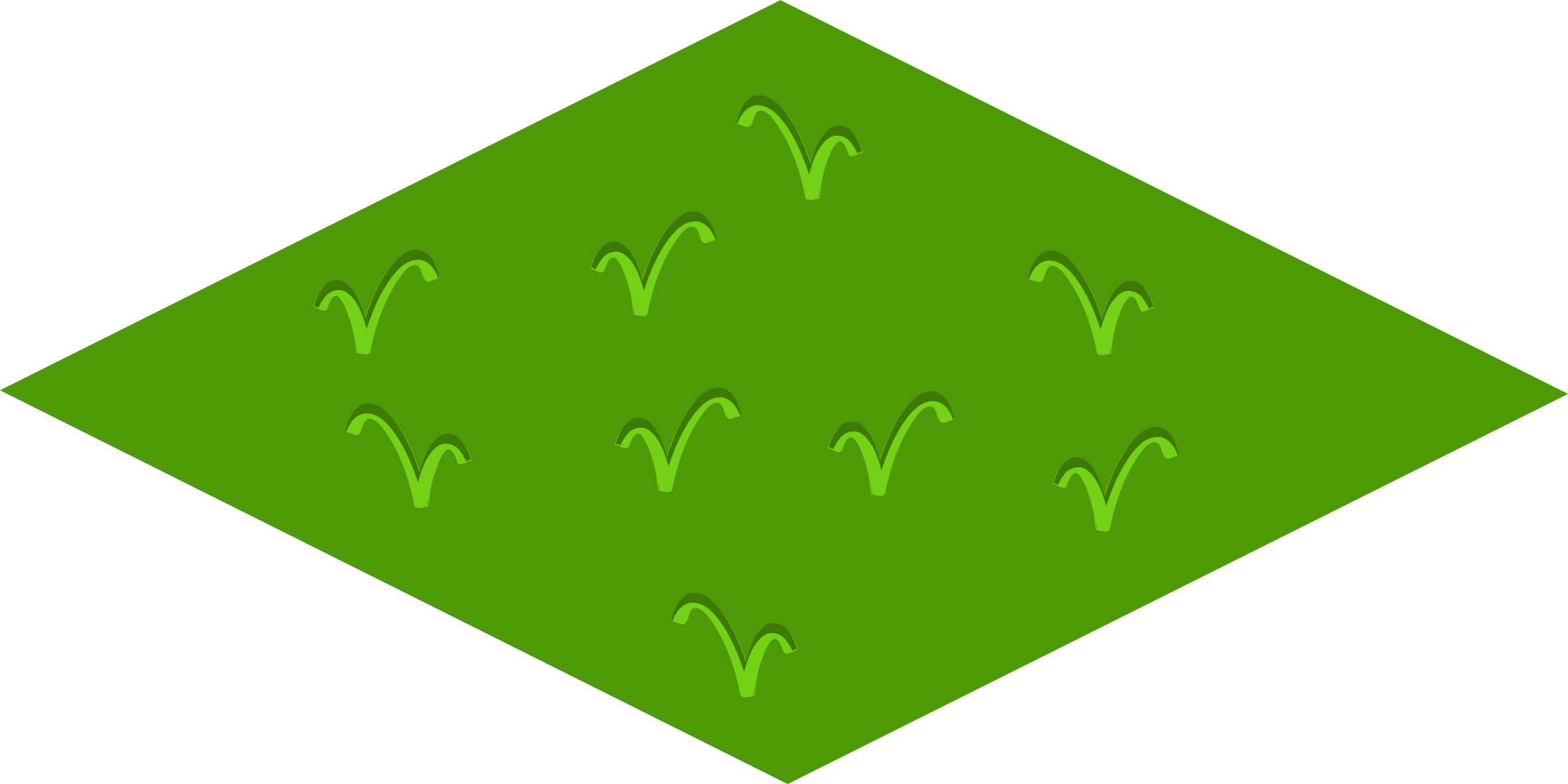 Grass - Isometric Floor Tile (2400x1200)