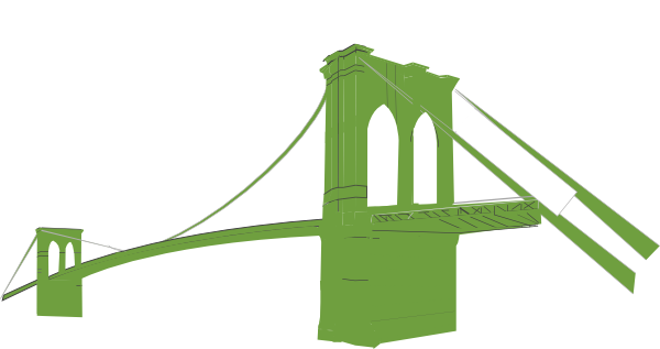 Bridge Green - Brooklyn Bridge Clip Art (600x317)