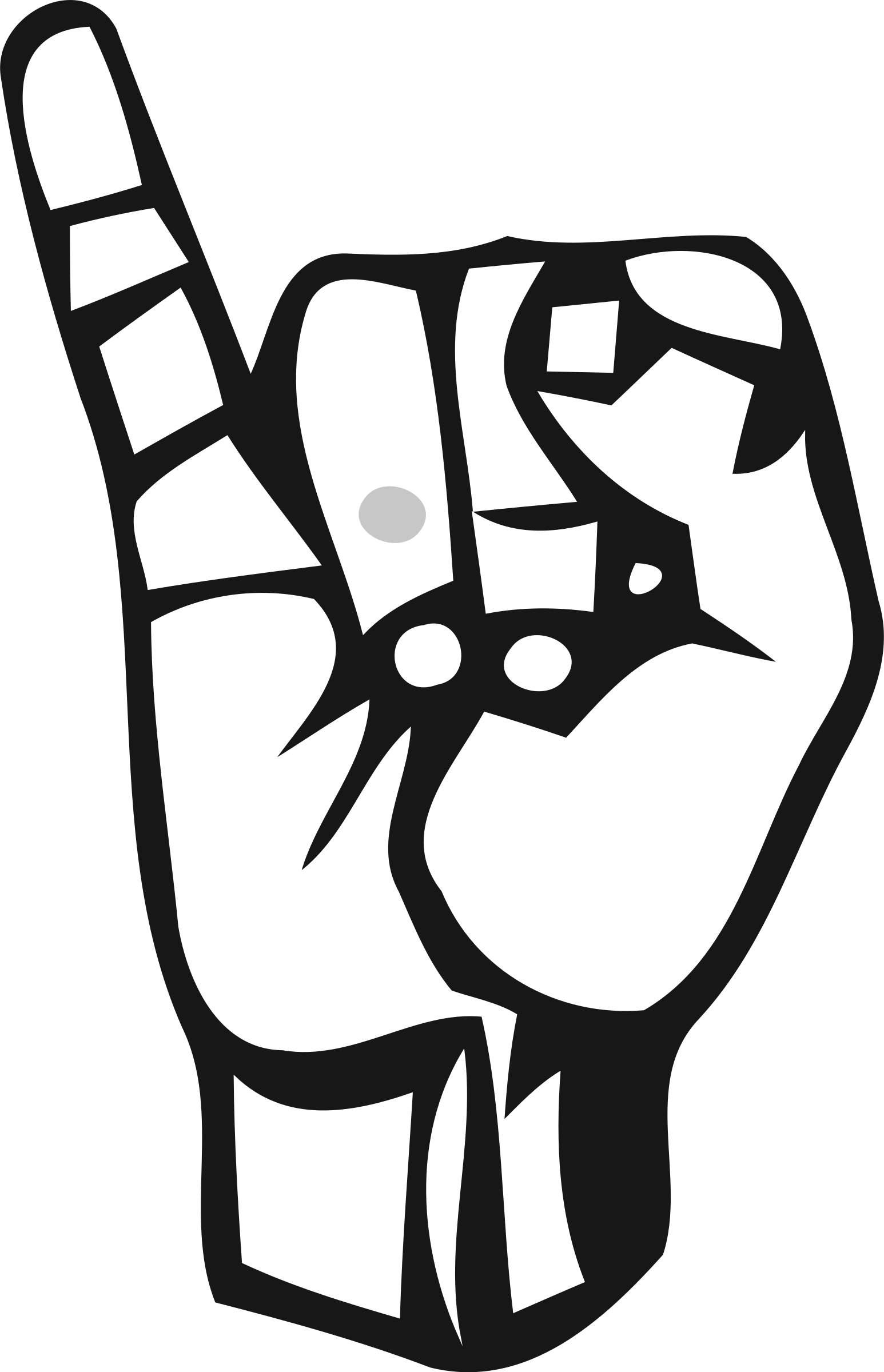 Clipart - Letter I In Sign Language (1546x2400)