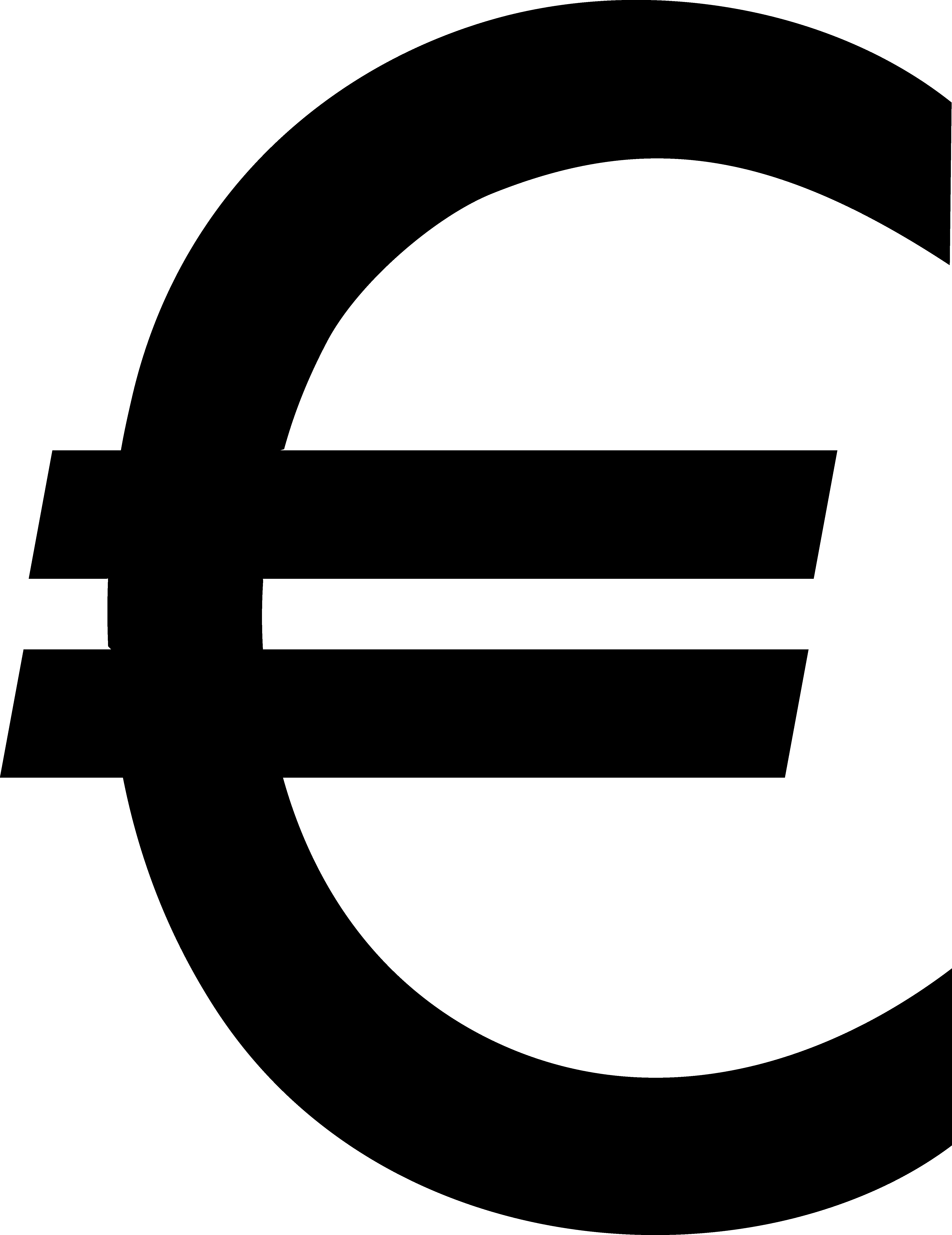 Euro Sign Black Clip Art - Euro Logo Png (5033x6527)