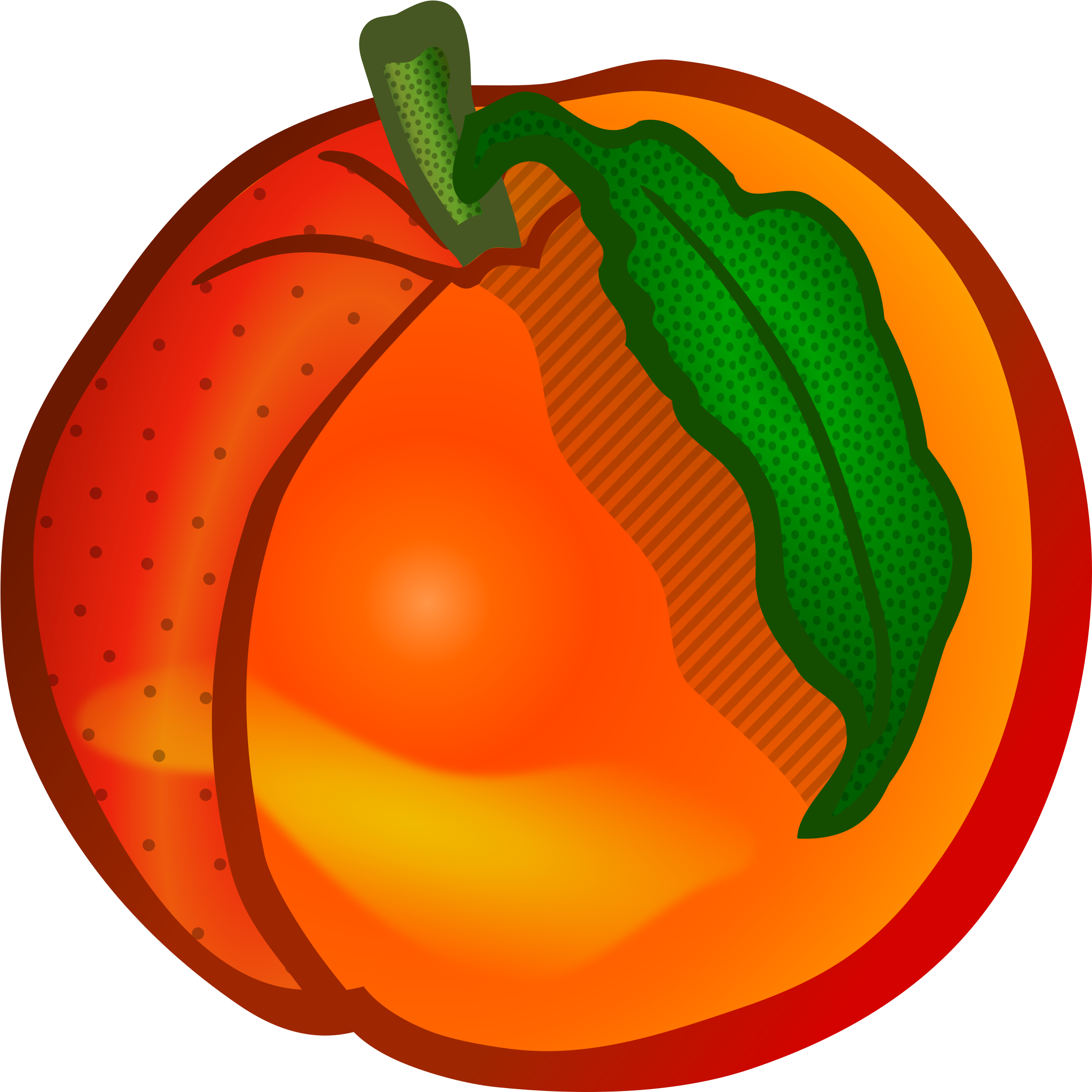 Peach Clipart Image - Peach Clip Art (2400x2400)