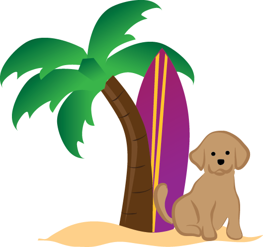 Only Dogs Are Allowed In Our Pet-friendly Properties - Palm Tree Clip Art (529x497)