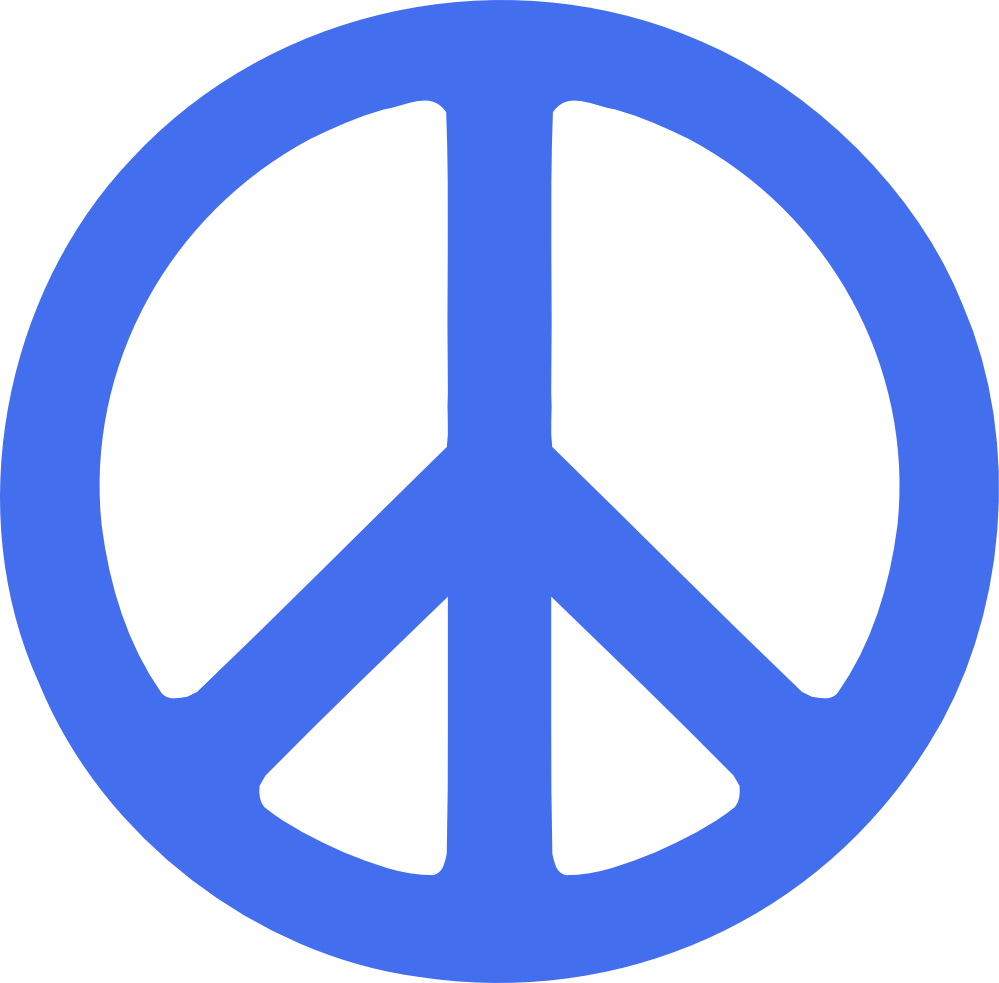 Clipart Info - Blue Peace Sign Clip Art (999x983)