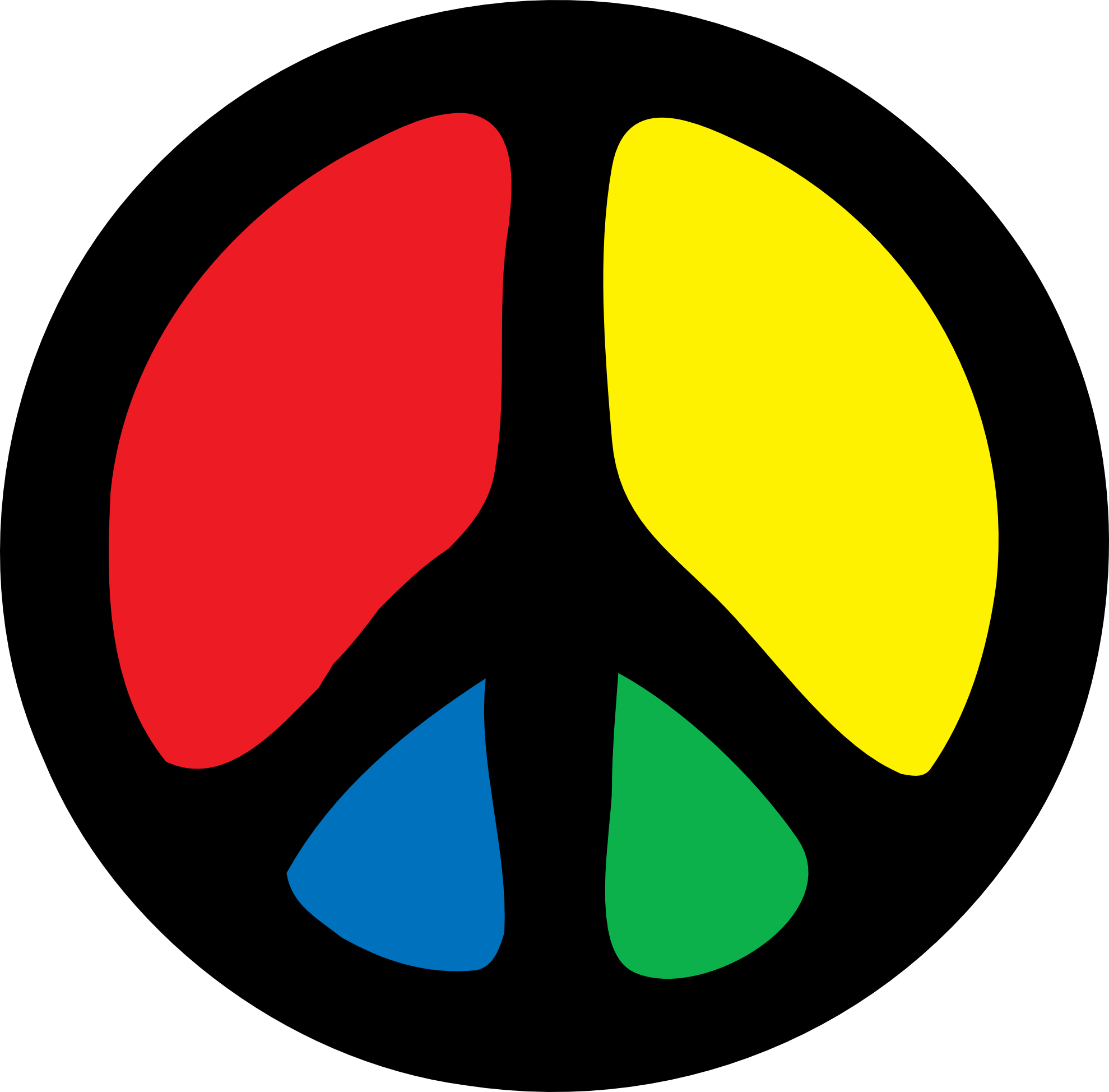 Hippie - Clipart - Peace Png (2222x2187)