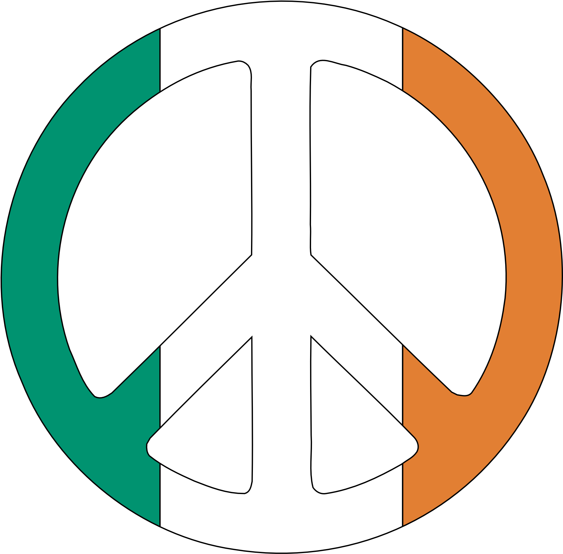 Free Peace Sign Clip Art Clipart To Use Resource - Peace Sign Ireland (1979x1979)