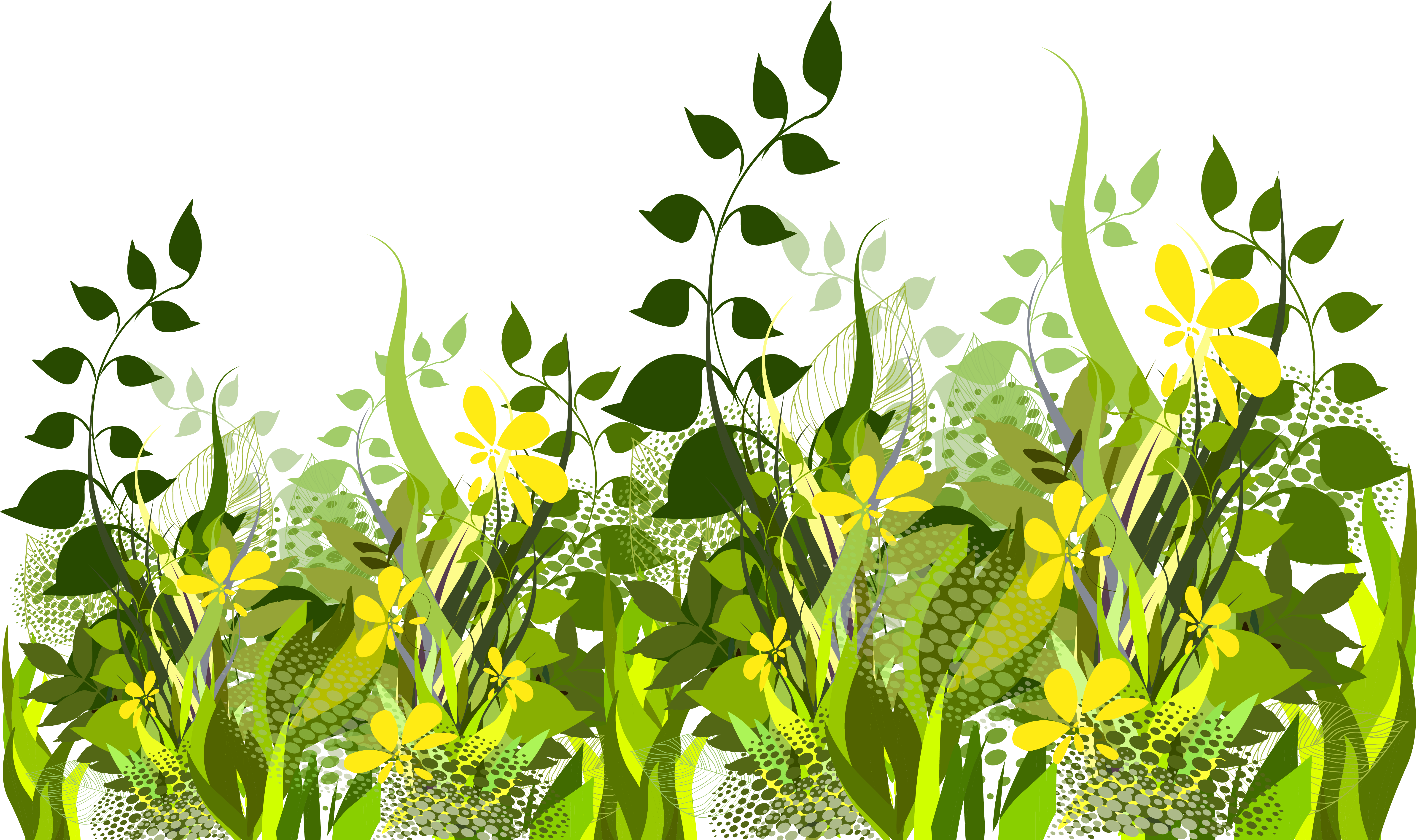 Grass Decoration Clipart Image - Clip Art (6289x3900)