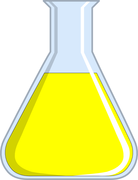 Chemistry Flash Yellow Clip Art At Clker - Yellow Chemistry (456x596)