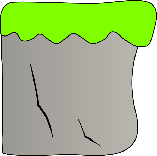 Cliff With Grass Clip Art At Clker - Cliff Clipart (600x594)