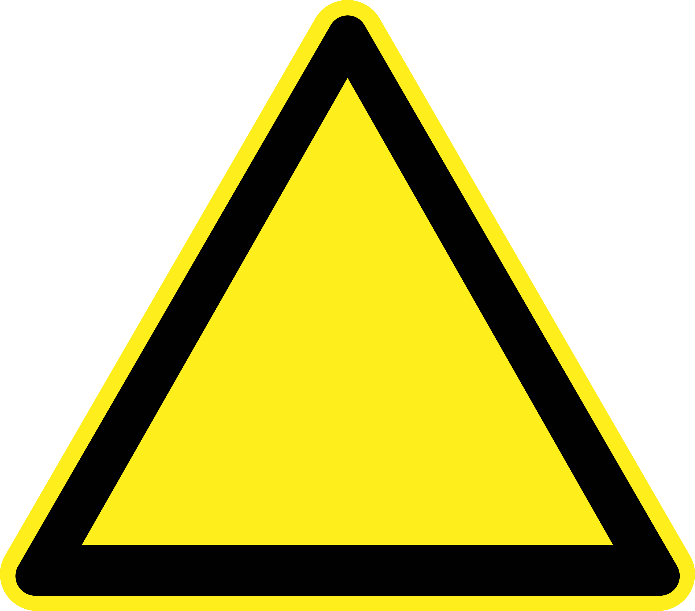 Sign Hazard Warning Clip Art - Blank Warning Sign (2400x2112)