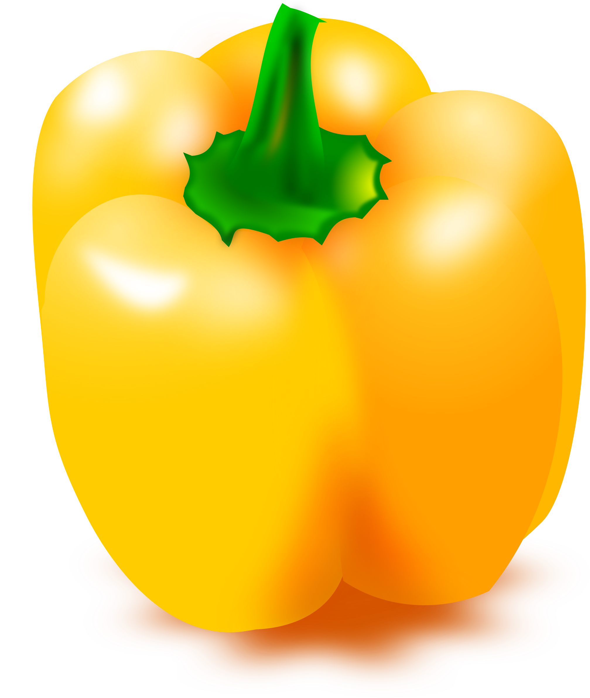 Paprika Pepper Vegetables Vitamins Healthy Orange - Yellow Bell Pepper Clipart (641x750)
