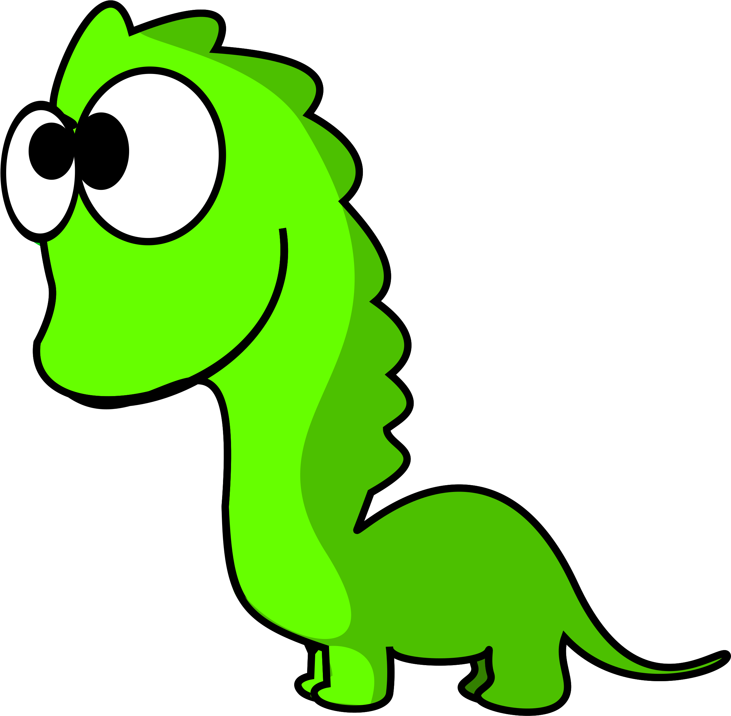 Png - Cartoon Dinosaur No Background (2400x2350)