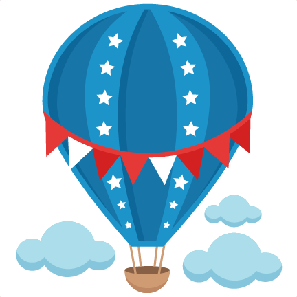 Patriotic Hot Air Balloon Svg Scrapbook Cut File Cute - Hot Air Balloon Clipart Png (1024x1024)