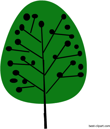 Cute Green Tree Free Clip Art - Clip Art (450x450)