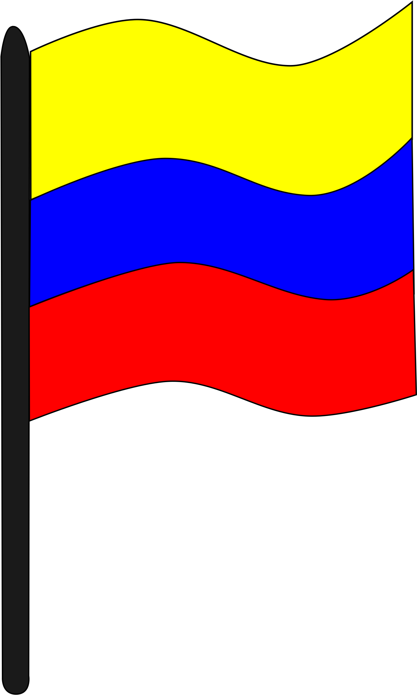 Bandera Colombiana - Bandera De Colombia Clipart (1697x2400)