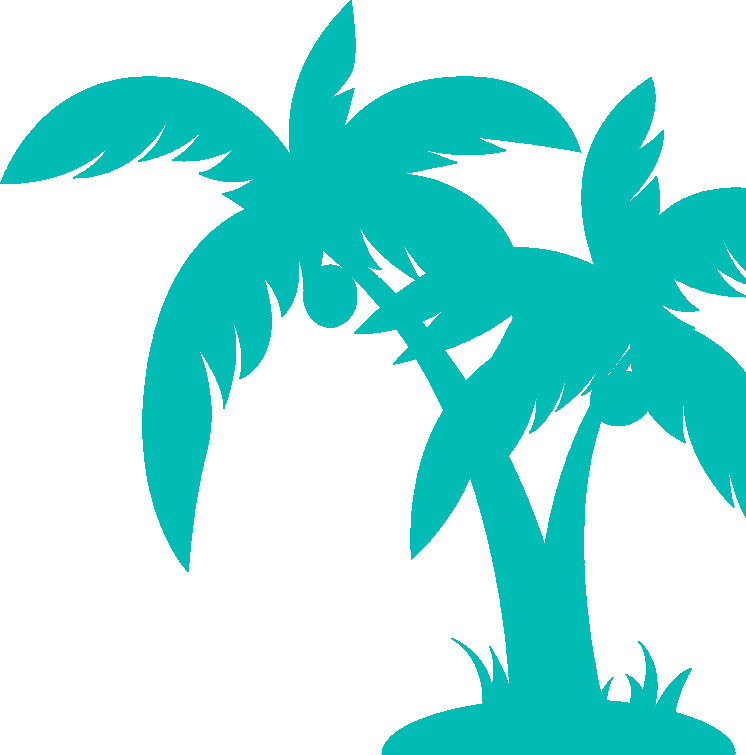 Palm Trees Clipart Black And White (746x755)