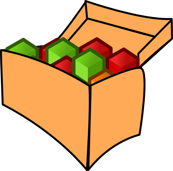 Tool Box With Cubes Clip Art - Cubes In A Box (600x591)