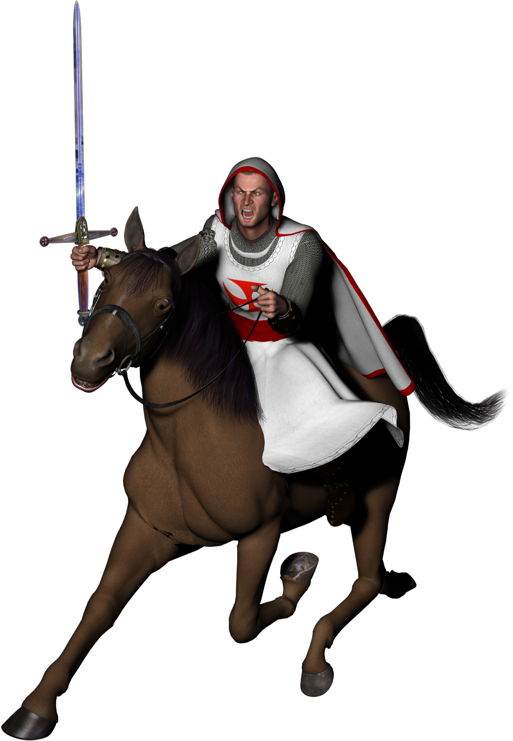 Knight On Horse Transparent Background (1023x1468)