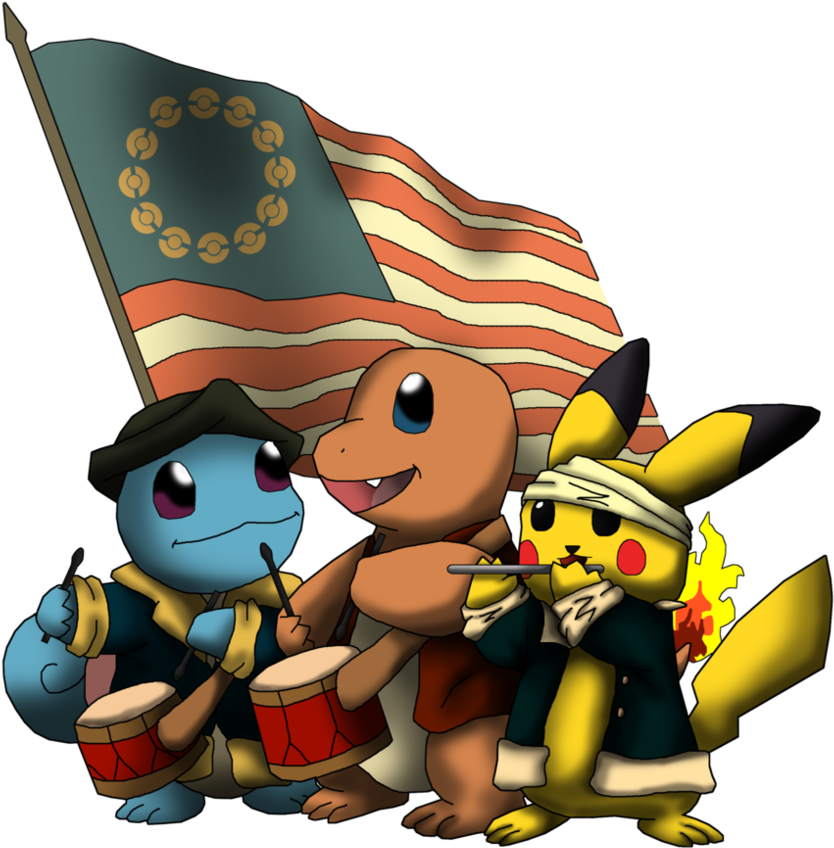 Patriotic Pokemon By Yatagarasu-san - Pokemon 4th Of July (882x906)